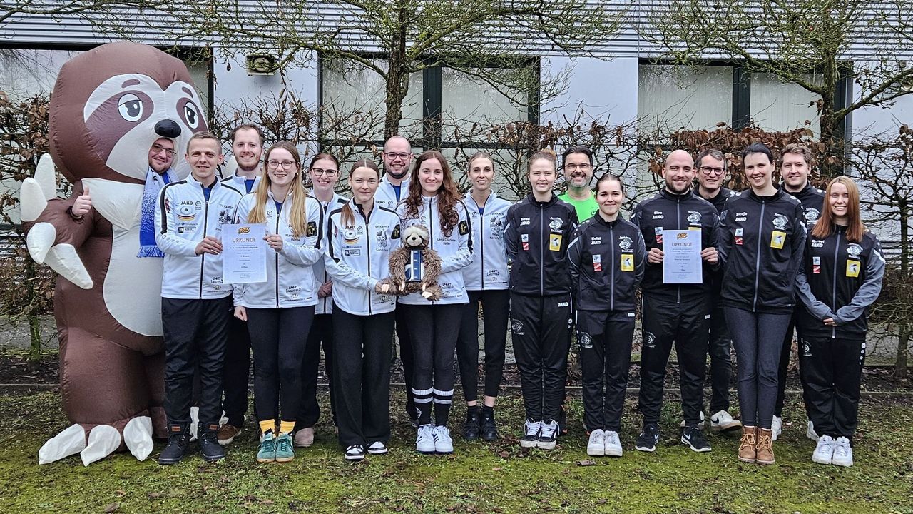 Foto: Maria Preihs / Die Luftgewehr-Teams des SV Kamen (weiß) und des SV Hubertus Steinbach sicherten sich die Plätze für die 1. Bundesliga 2025/26.