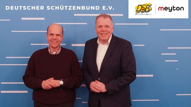 Foto: DSB / Thomas Mosene, Geschäftsführer MEYTON, und DSB-Bundesgeschäftsführer Jörg Brokamp freuen sich auf die weitere Zusammenarbeit.