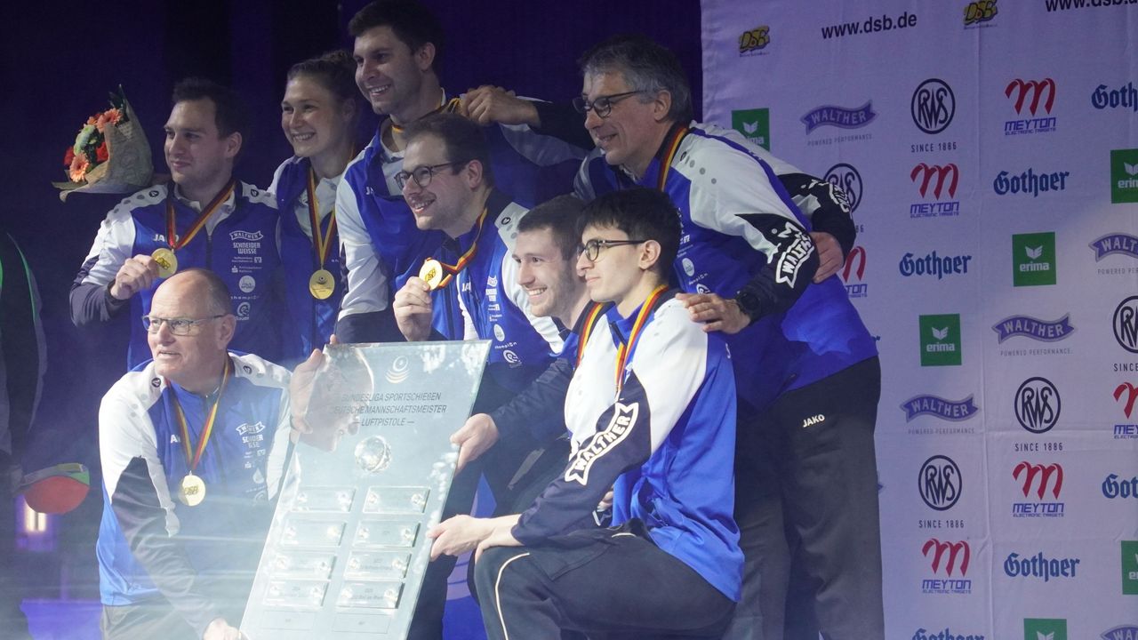 Foto: DSB / Glänzend! Die Pistolenschützen des SV Kelheim-Gmünd gewannen zum sechsten Mal den Meisterspiegel.